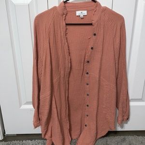 Raw hem cardigan